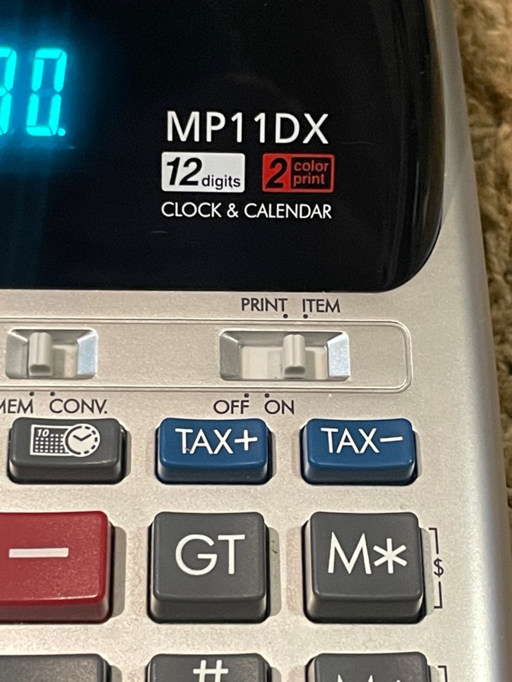Canon MP11DX Printing Calculator with Clock and Calendar - Picture 3 of 9